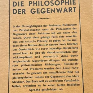 Ernst Von Aster - Die Philosophie der Gegenwart Szuper ajánlat