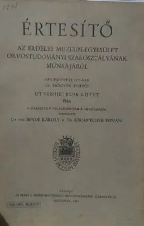 Eme Orvosi Értesítő 57. kötet Legnépszerűbb