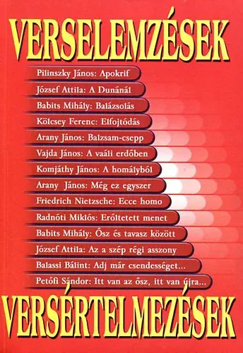 Utolsó esély Verselemzések - versértelmezések - Szerk: Urr Géza