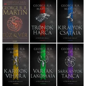Alacsony ár Az 1-5. Trónok harca könyv előzménnyel csomagban