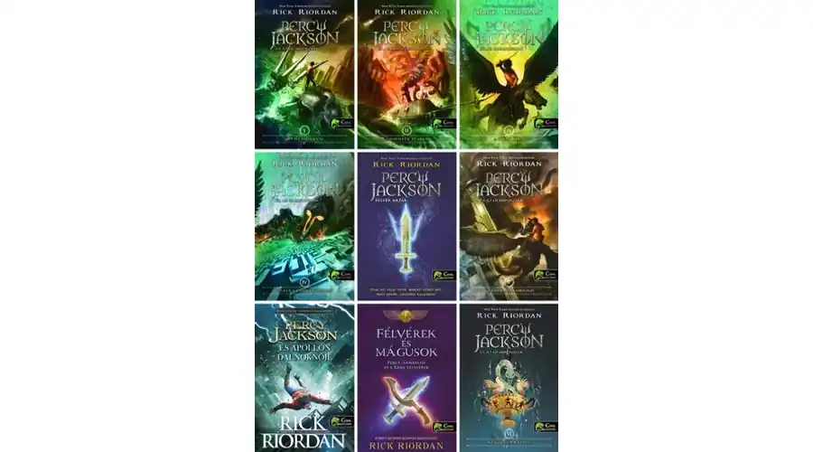 1-6. Percy Jackson és az olimposziak könyv 3 kiegészítővel csomagban Biztonságos fizetés