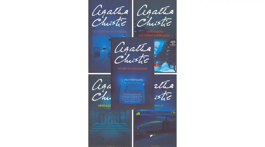 5 Poirot könyv csomagban Agatha Christie-től Árengedmény