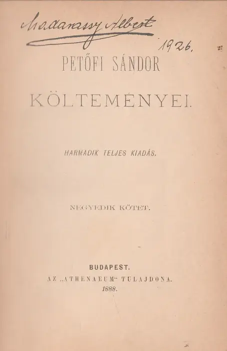 Biztonságos vásárlás Petőfi Sándor költeményei IV.