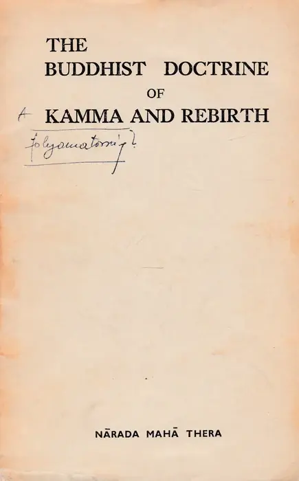 Újdonság The Buddhist Doctrine of Kamma and Rebirth