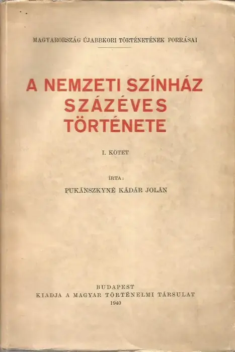 Expressz kézbesítés A Nemzeti Színház százéves története I.