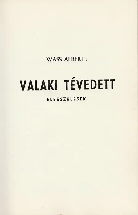Valaki tévedett Bestseller