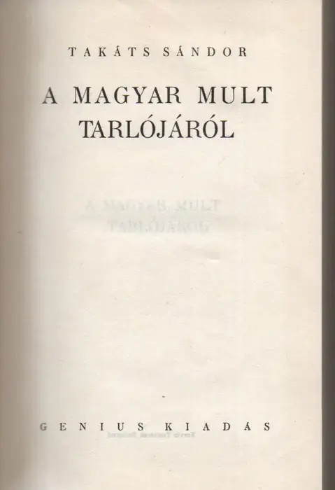 A magyar mult tarlójáról Kedvezmény