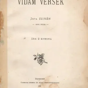 Vidám versek - Debrecen 1898 Kihagyhatatlan ajánlat