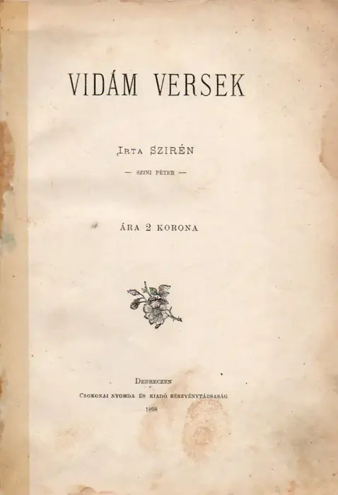Vidám versek - Debrecen 1898 Kihagyhatatlan ajánlat