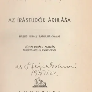 Utolsó esély Az írástudók árulása