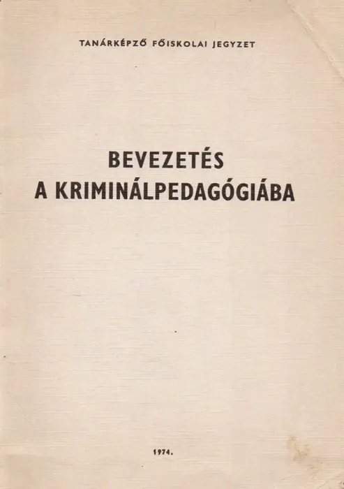 Bevezetés a kriminálpedagógiába Vedd meg online