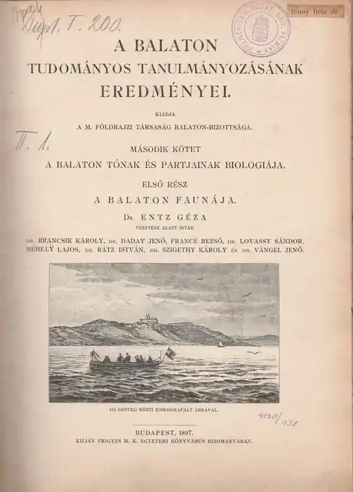 A Balaton tudományos tanulmányozásának eredményei II/1. Expressz szállítás