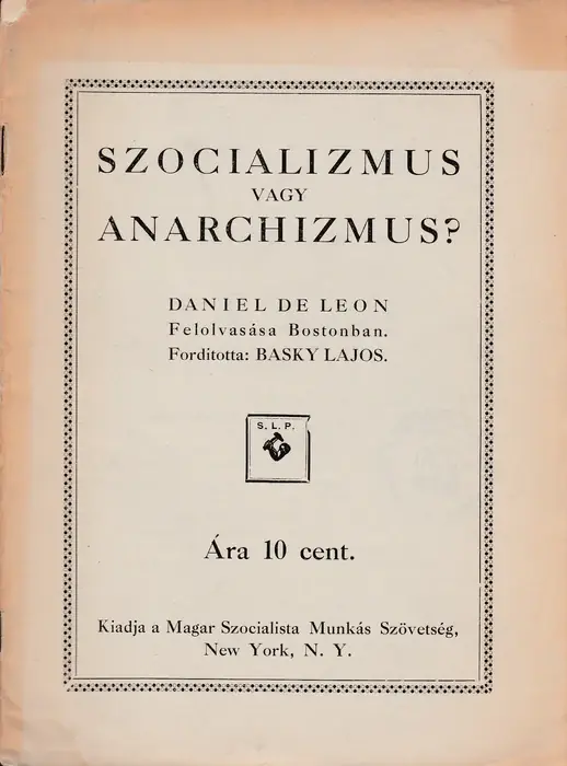 Szocializmus vagy anarchizmus? Exkluzív ajánlat