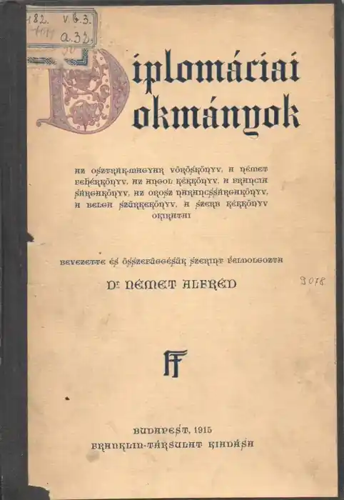 Újdonság Diplomáciai okmányok
