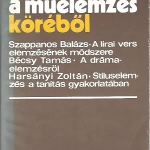 Szappanos Balázs, Bécsy Tamás, Harsányi Zoltán: Tanulmányok a műelemzés köréből Vásárlói kedvenc