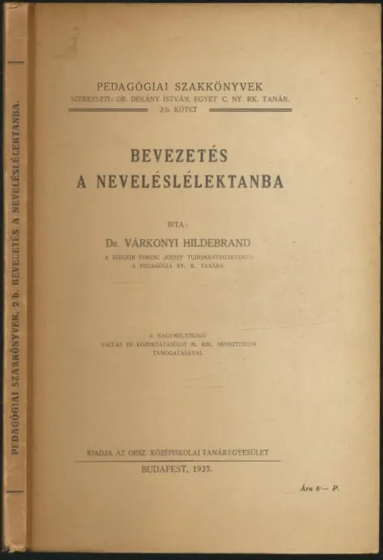Várkonyi Hildebrand: Bevezetés a neveléslélektanba Expressz szállítás