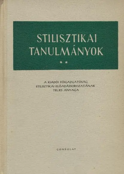 Vásárlói kedvenc Stilisztikai tanulmányok