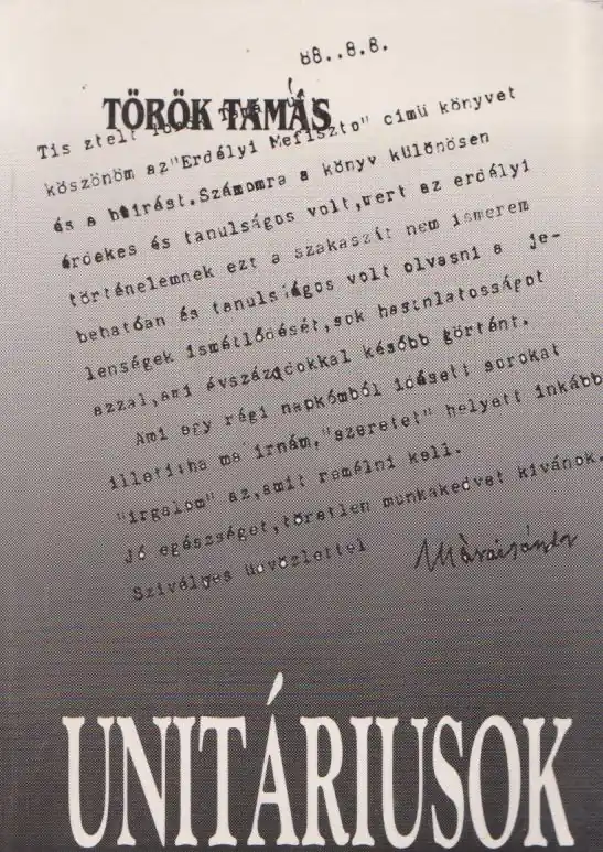 Török Tamás: Unitáriusok (dedikált példány) Népszerű